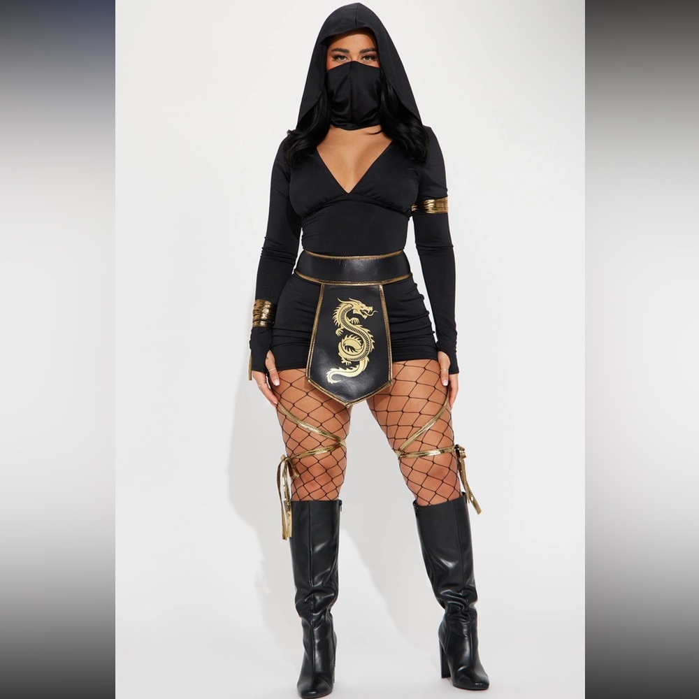 Ninja 3 Peice Womans Halloween Costume
